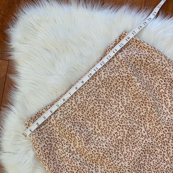 Silk Club Linen Leopard Pencil Skirt with Palm Tree Border and Beaded Hem - Picture 10 of 11